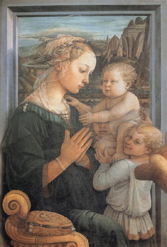 Fra Filippo Lippi Madonna and Child with Two Angels, oil painting image